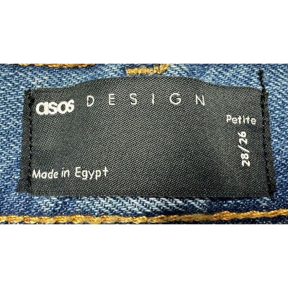 ASOS Design Women's High Rise Relaxed Button Fly Mom Jeans - Size 28x26 - Picture 6 of 7